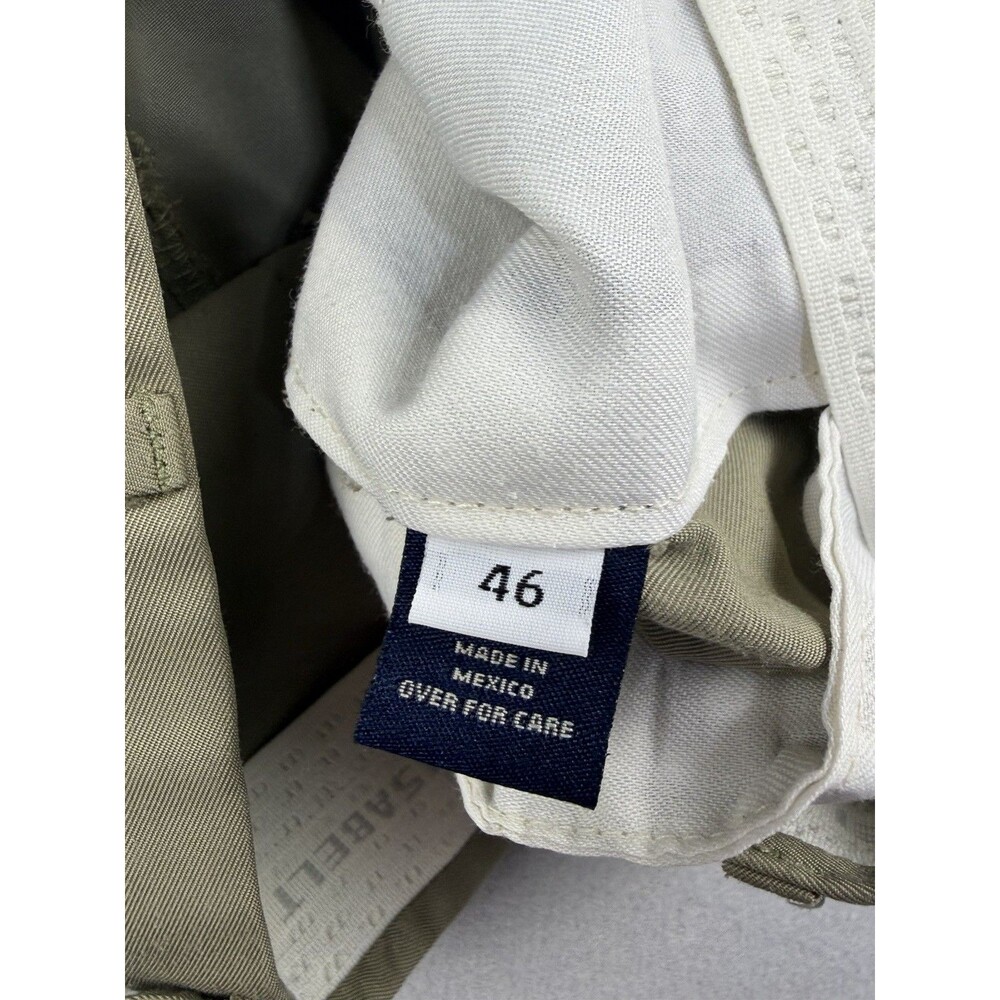 Sansabelt Mens 46 Pleated Chino Shorts Tan Comfort Fit Beltless Casual Slacks - Picture 7 of 8